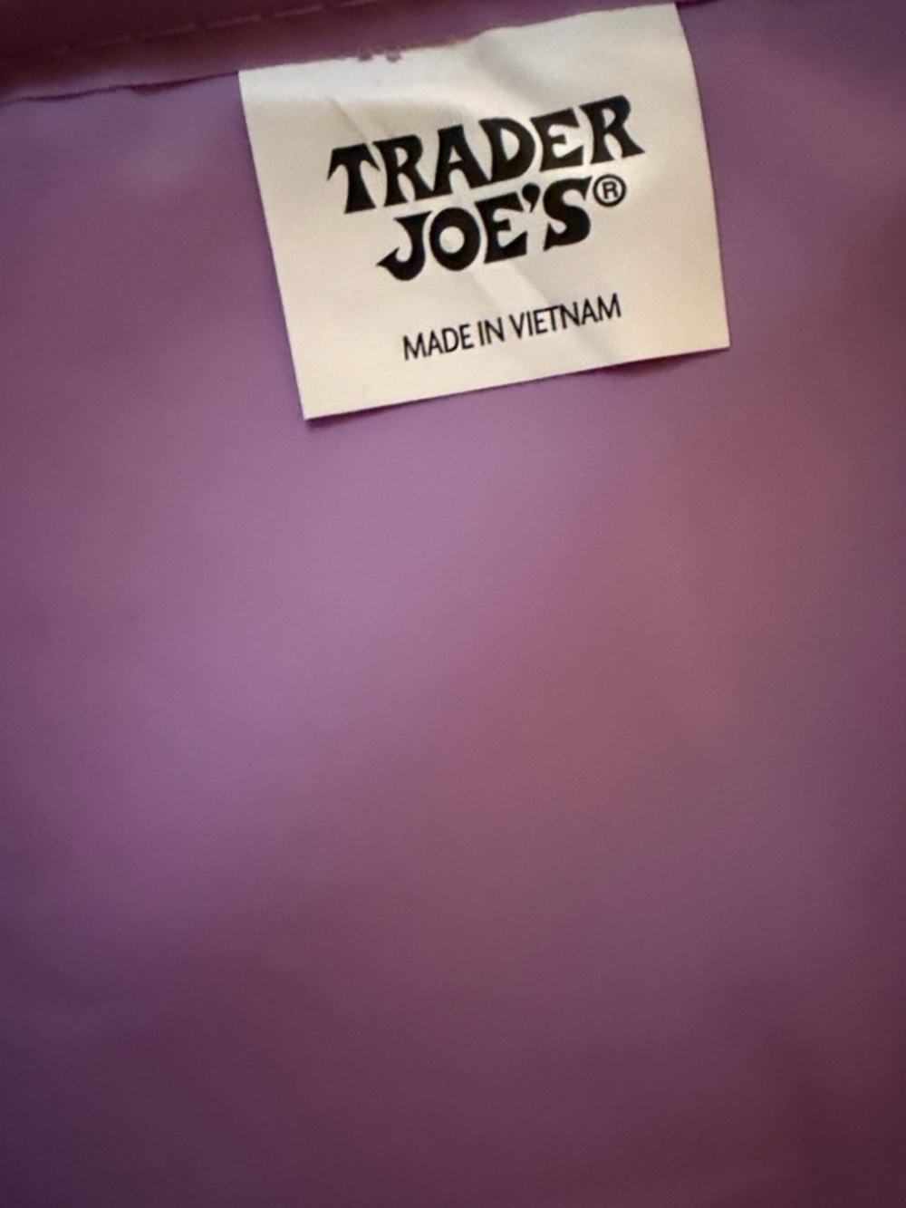 Trader Joe's Lavender and Deep Purple Tote Bag - Picture 7 of 10